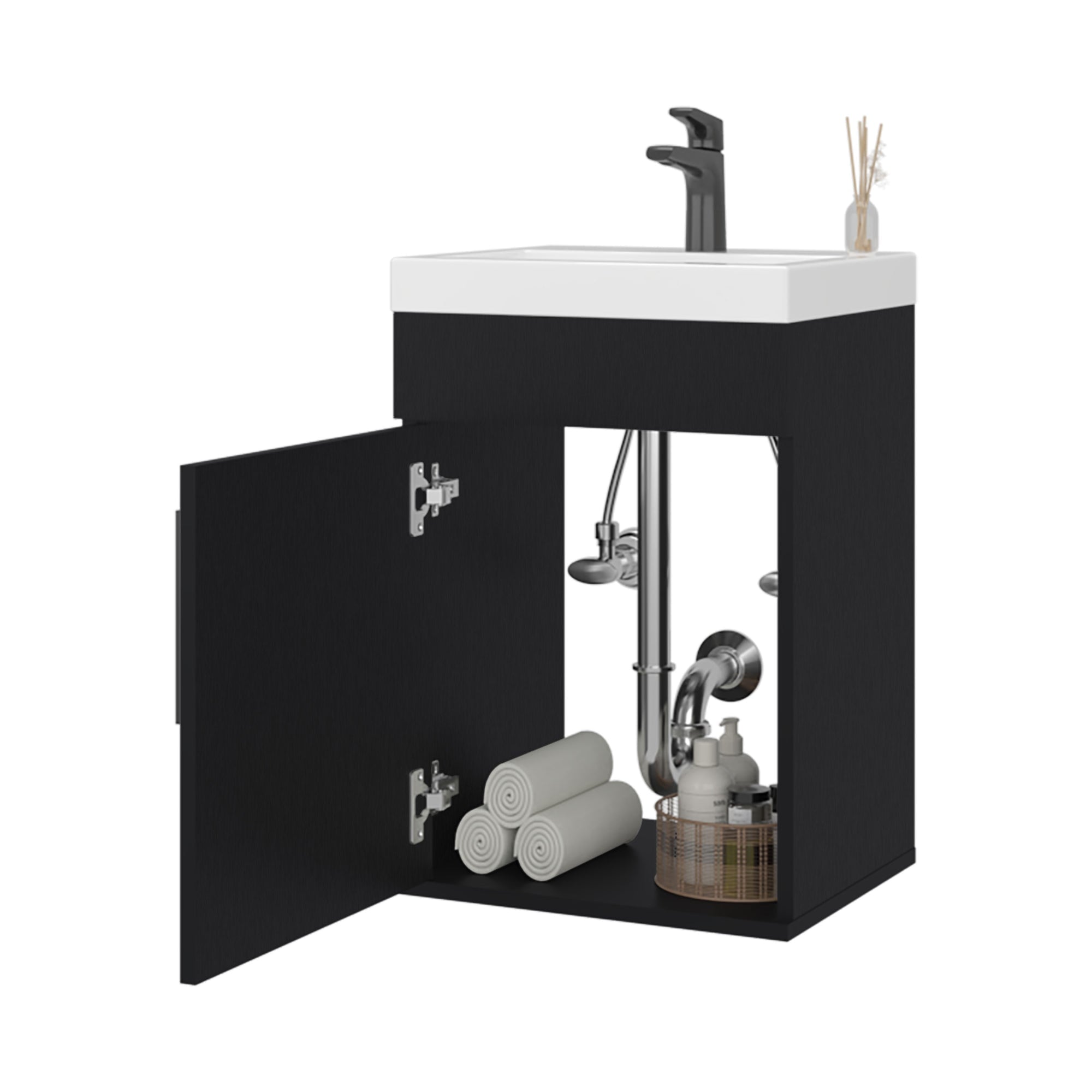 VANITORIO FLOTANTE 1 PUERTA OXFORD 54,1X39,6X32,5 CM - 4
