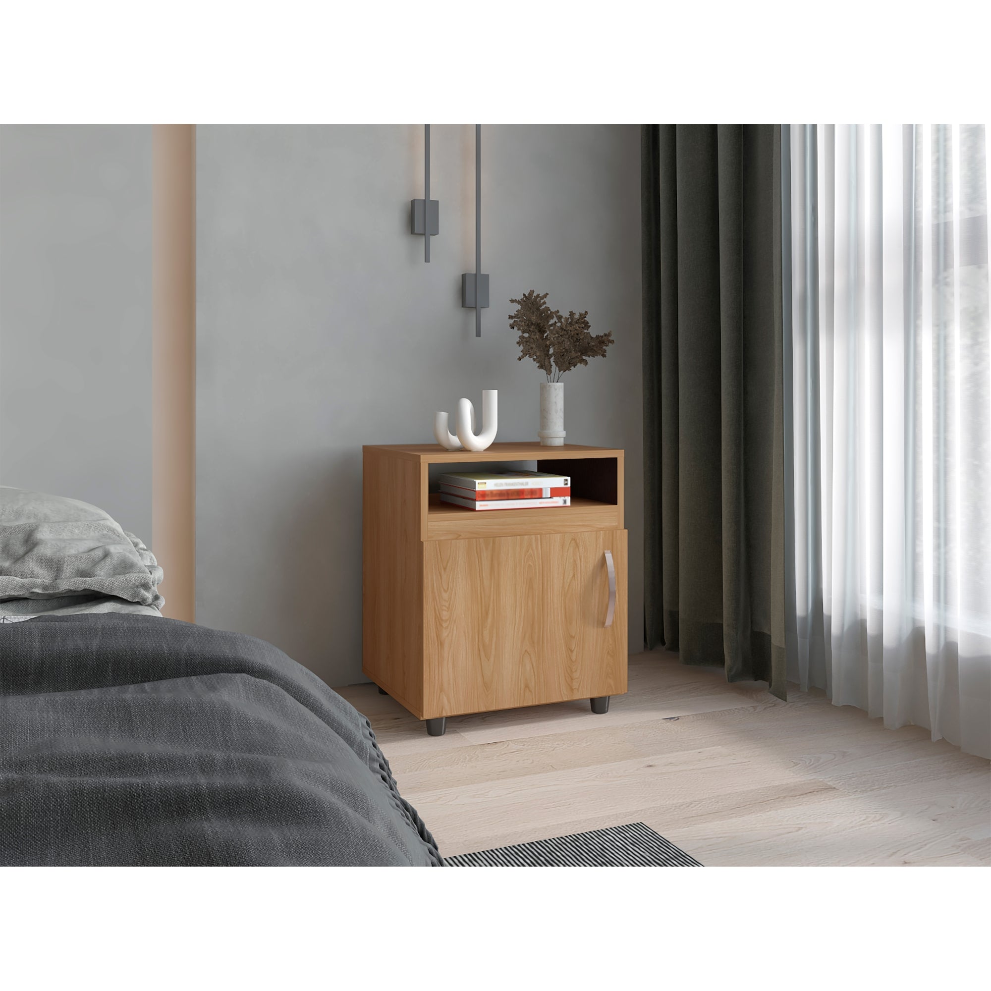 VELADOR 1 PUERTA BARILO FRESNO Y WENGUE 55,0X45,0X40,3 CM - 5