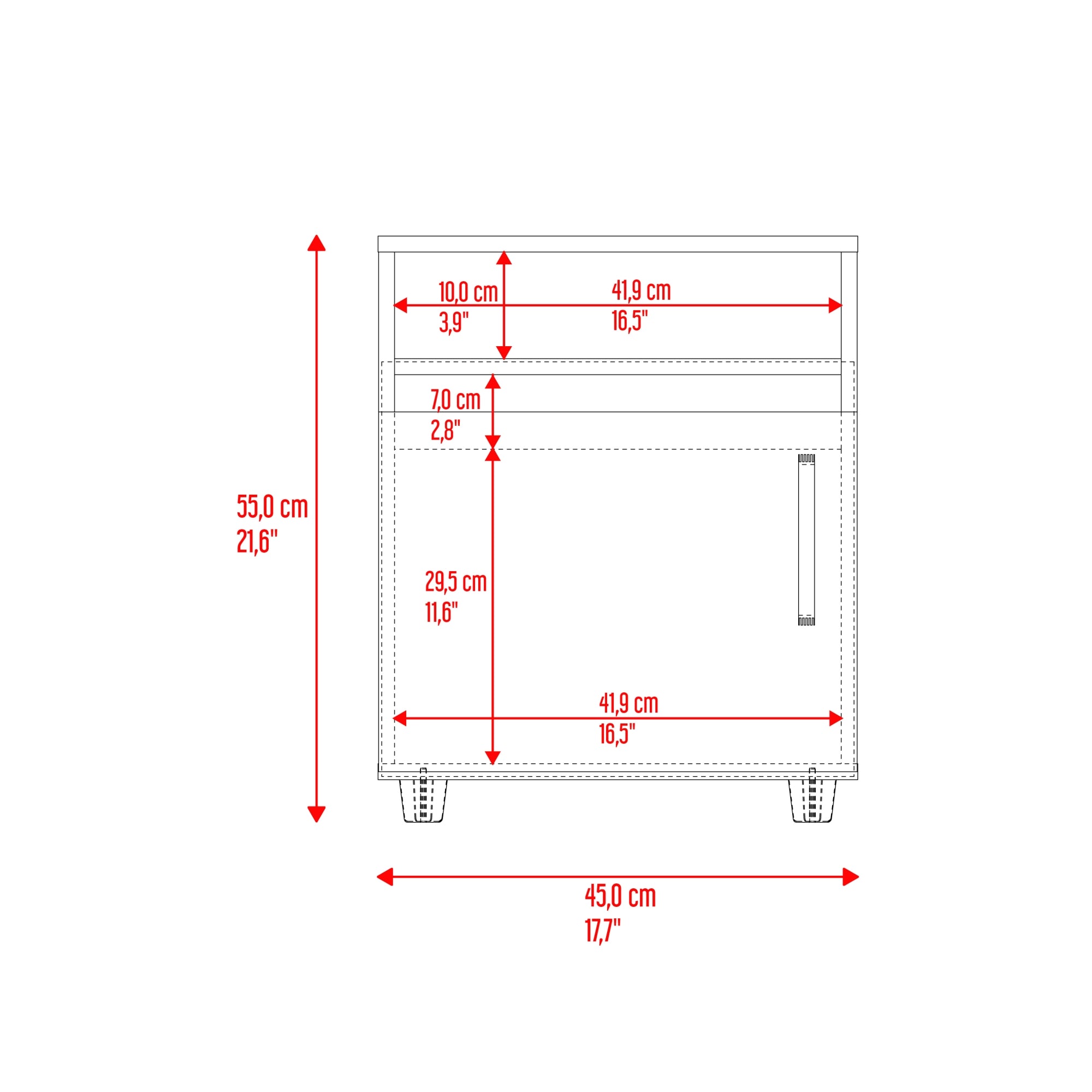 VELADOR 1 PUERTA BARILO FRESNO Y WENGUE 55,0X45,0X40,3 CM - 8