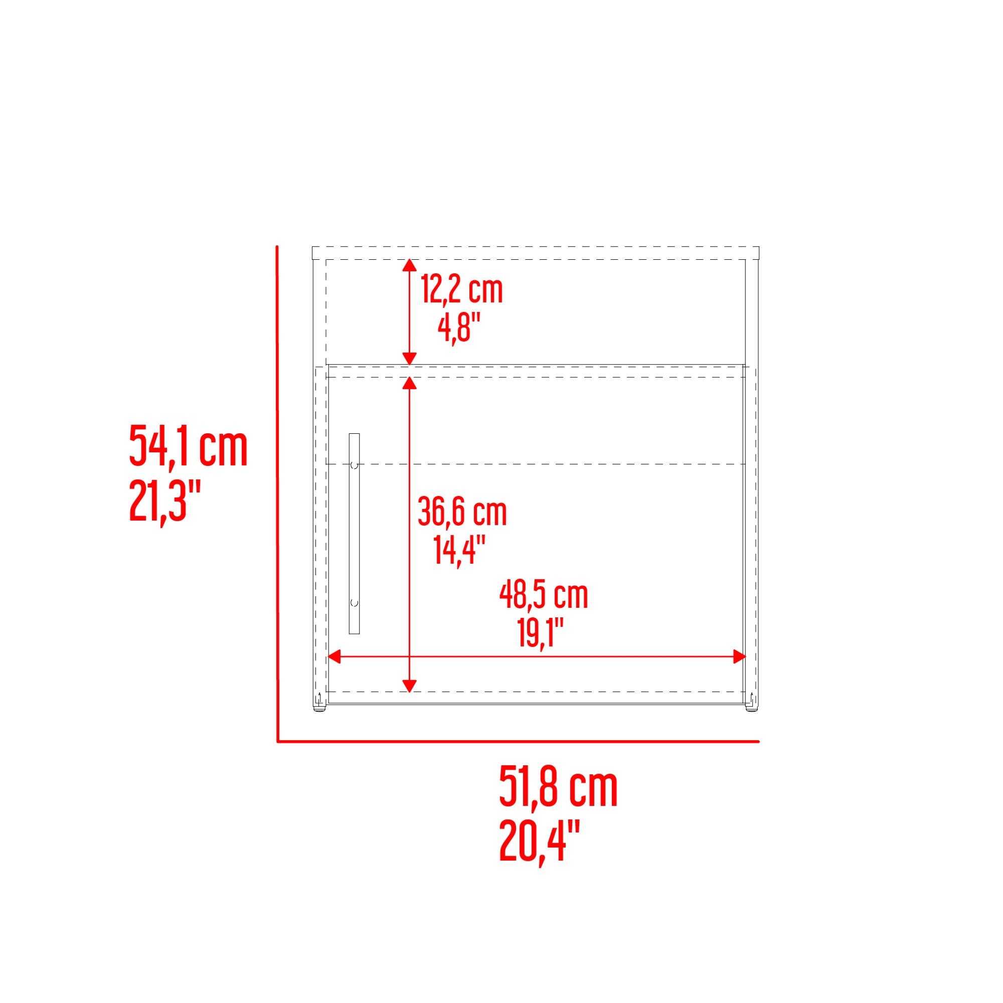 VELADOR 1 PUERTA BIGAF MILAN Y WENGUE 54,1X51,8X42,1 CM - 8