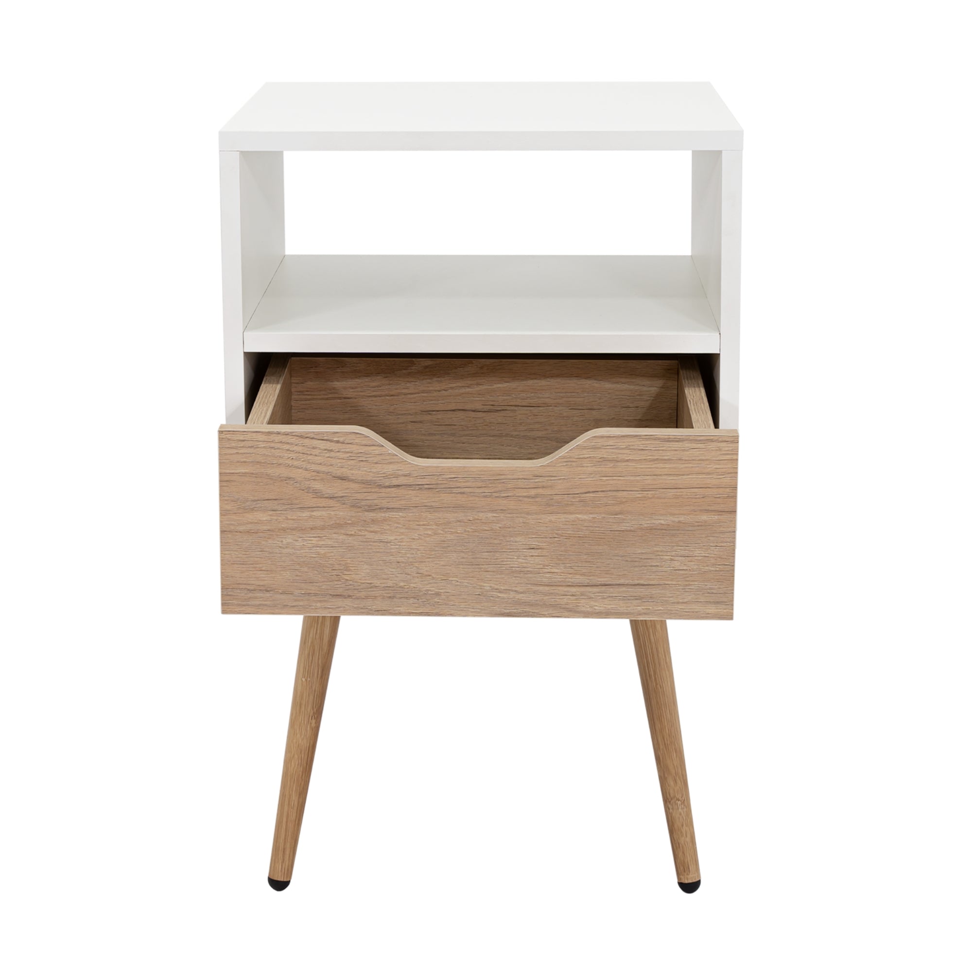 VELADOR 1 CAJÓN OTOM BLANCO Y ROVERE 63,0X40,0X35,0 CM - 2