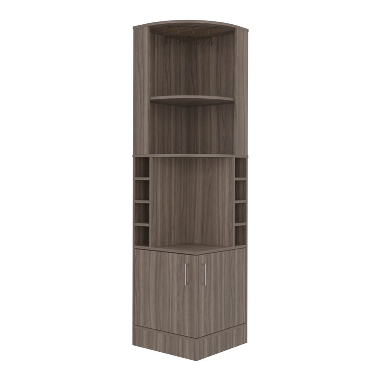 BAR ESQUINERO 2 PUERTAS 8 BOTELLEROS Y PORTACOPAS SYRAH 180,6X46,9X46,9 CM - 4