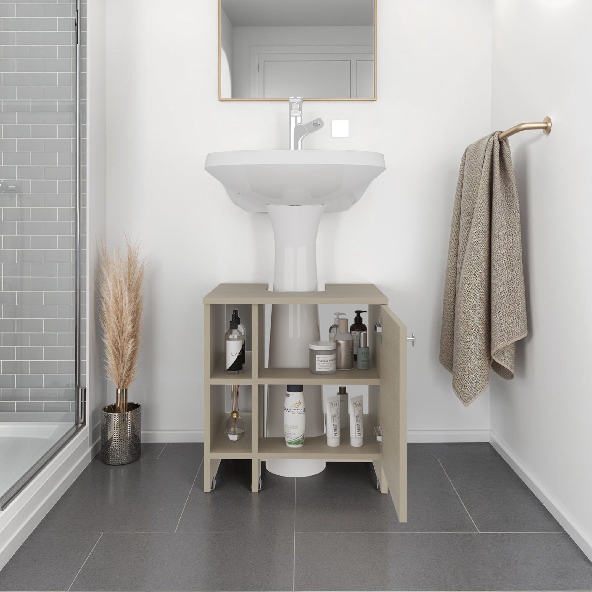 MUEBLE PARA LAVAMANOS 1 PUERTA BASIC 50,9X47,0X37,4 CM - 3