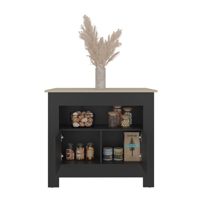 ISLA DE COCINA 2 PUERTAS ARLET WENGUE Y CARTAGENA 89,9X103,0X70,0 CM - 4