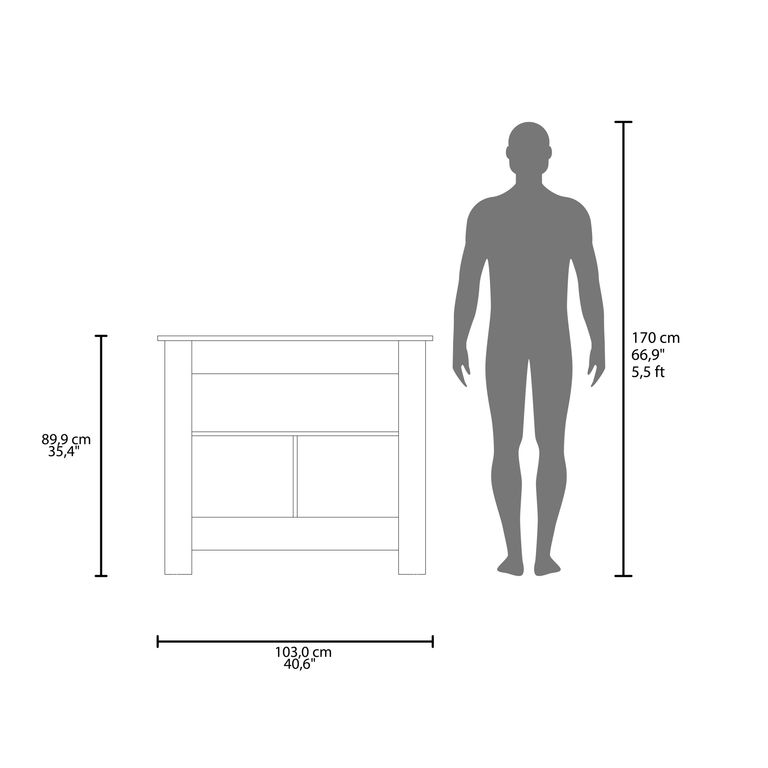 ISLA DE COCINA 2 PUERTAS ARLET WENGUE Y CARTAGENA 89,9X103,0X70,0 CM - 8