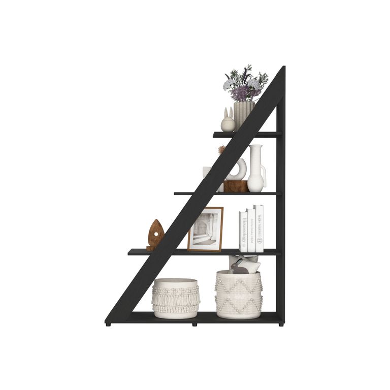 BIBLIOTECA DIAGONAL LORAIN 3 REPISAS WENGUE 150,0X105,0X34,9 CM - 2