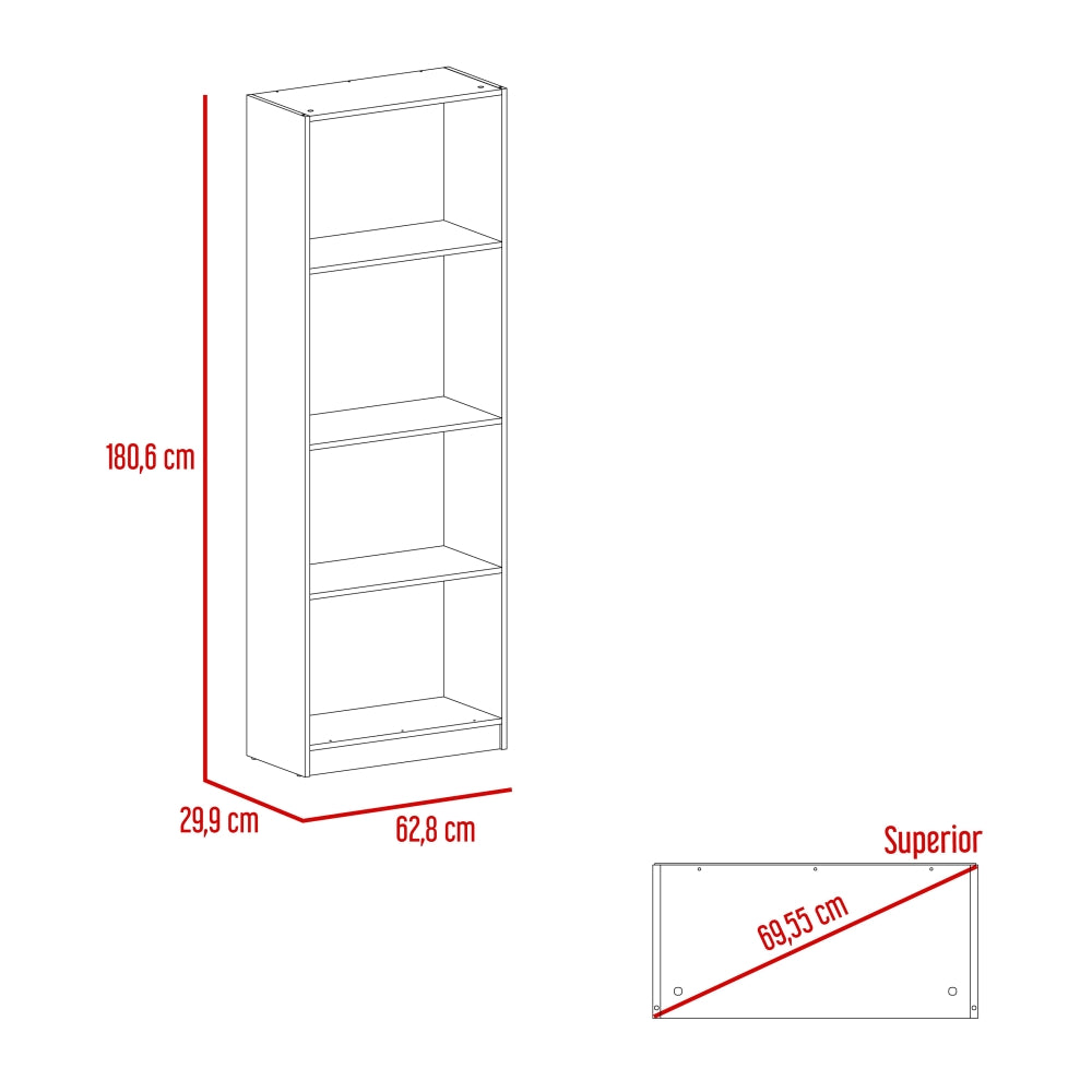 ESTANTE 4 NIVELES HOME-E1 180,6X62,8X29,9 CM - 6