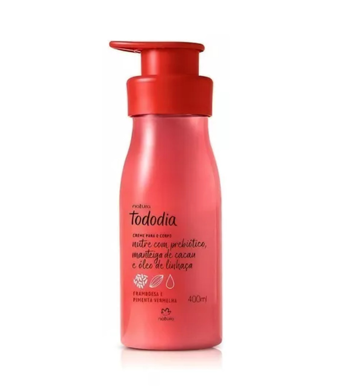 CREMA HIDRATANTE PARA EL CUERPO FRAMBUESA Y PIMIENTA ROJA 400ML TODODIA NATURA - 1