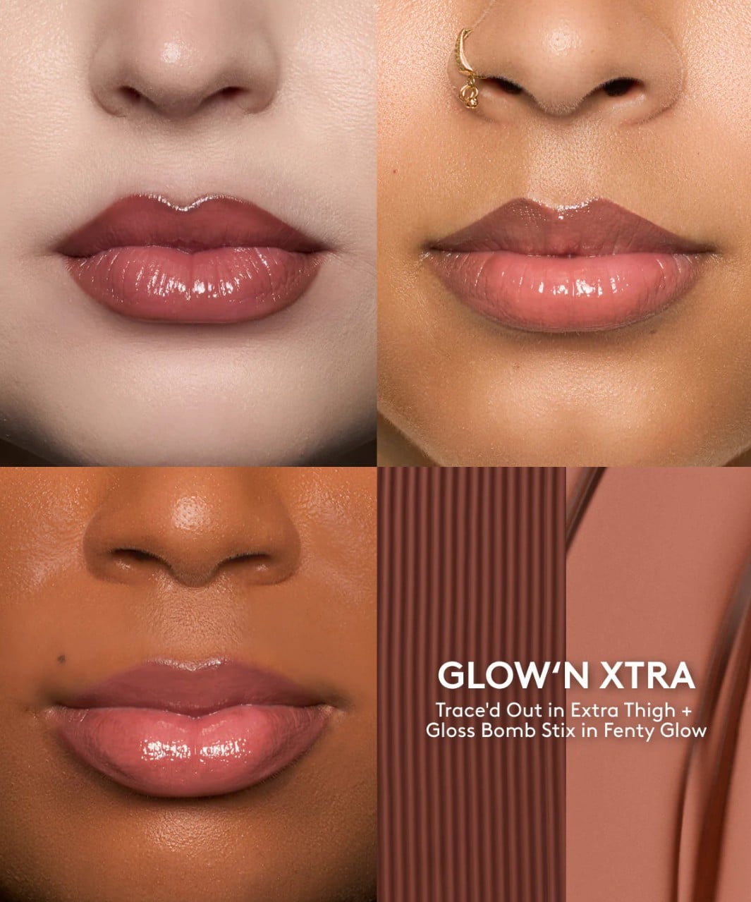 LIP COMBO GLOWN EXTRA FENTY BEAUTY DE RIHANNA 2 PZS - 3