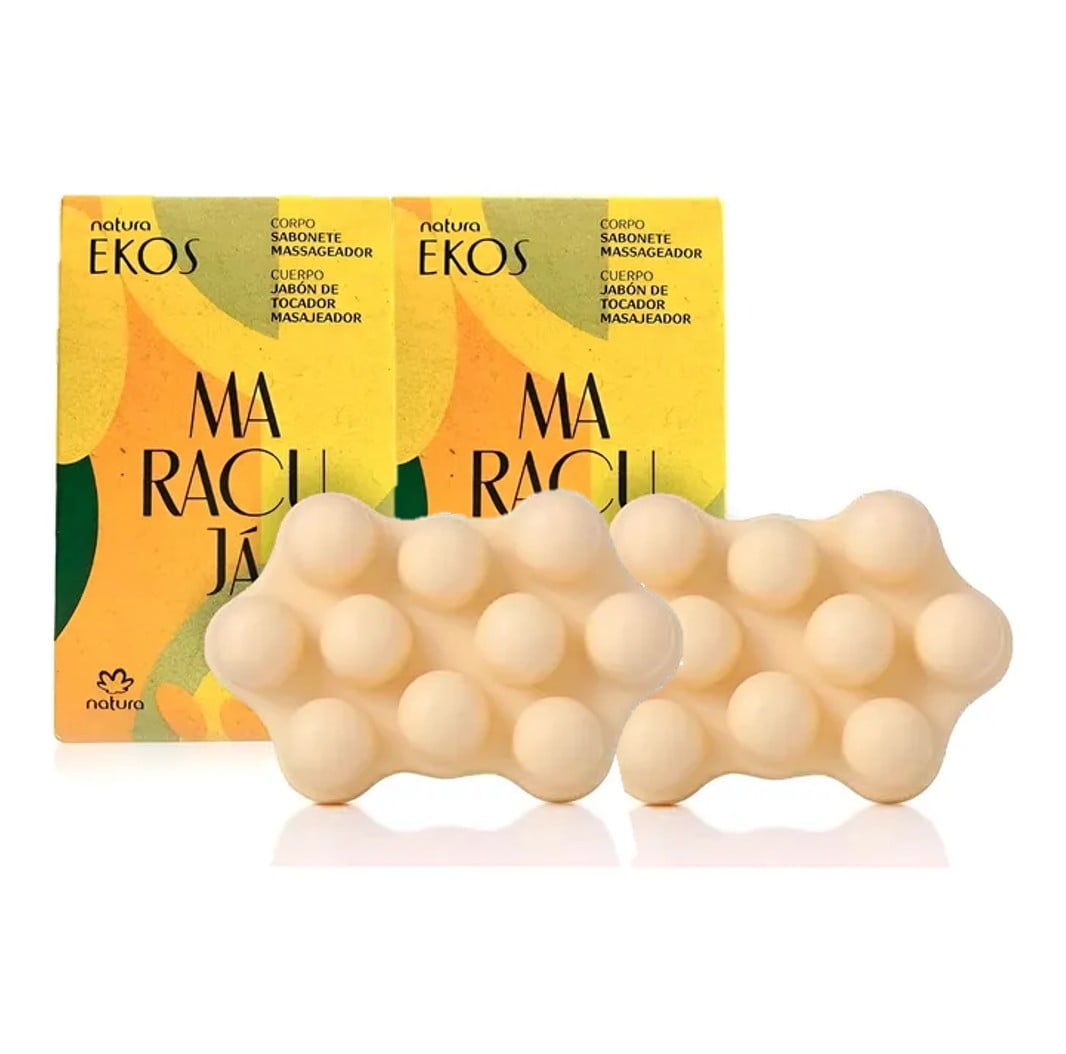JABONES MASAJEADORES CORPORALES DE EKOS MARACUYÁ NATURA X 02 UNIDADES - 1