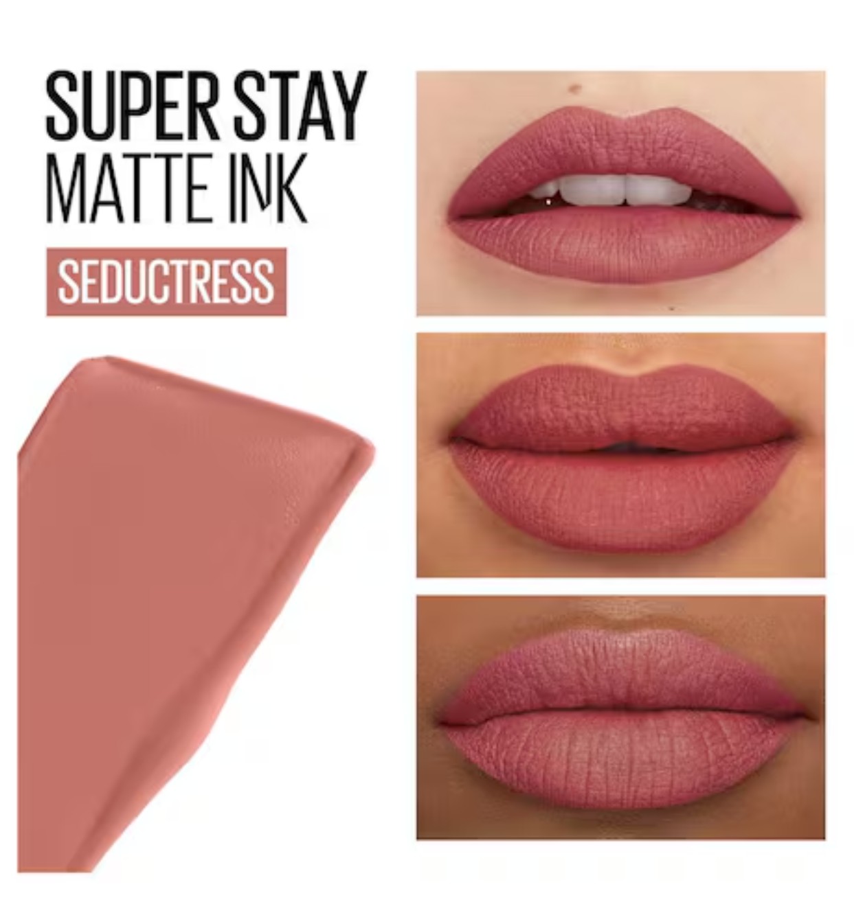 LABIAL MAYBELLINE LÍQUIDO SUPERSTAY NY MATTE INK TONO SEDUCTRESS - 3