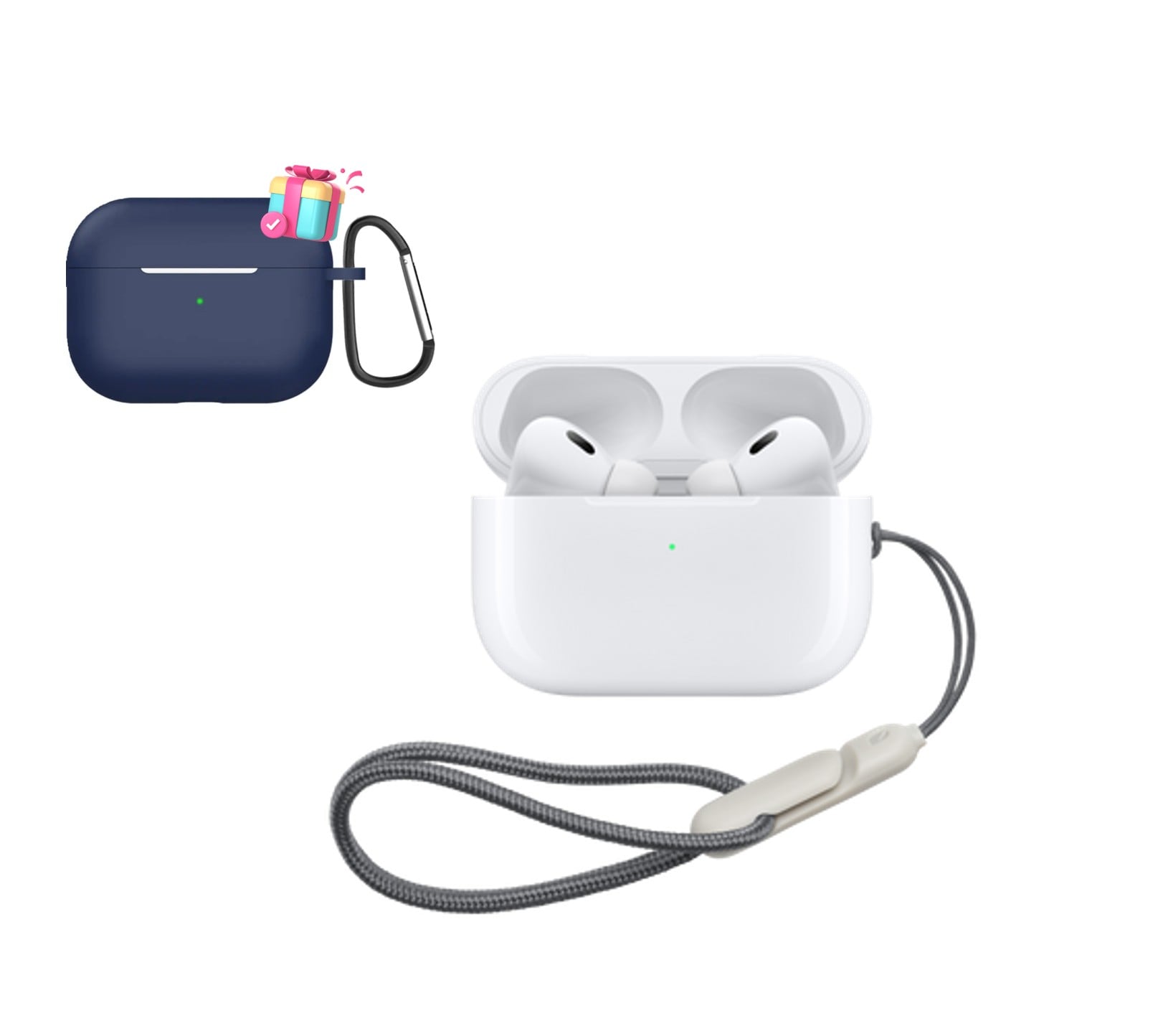 AUDIFONOS AIRPODS PRO 3ER GENERACIÓN ANC COMPATIBLE IPHONE Y ANDROID + FUNDA DE SILICONA - 1