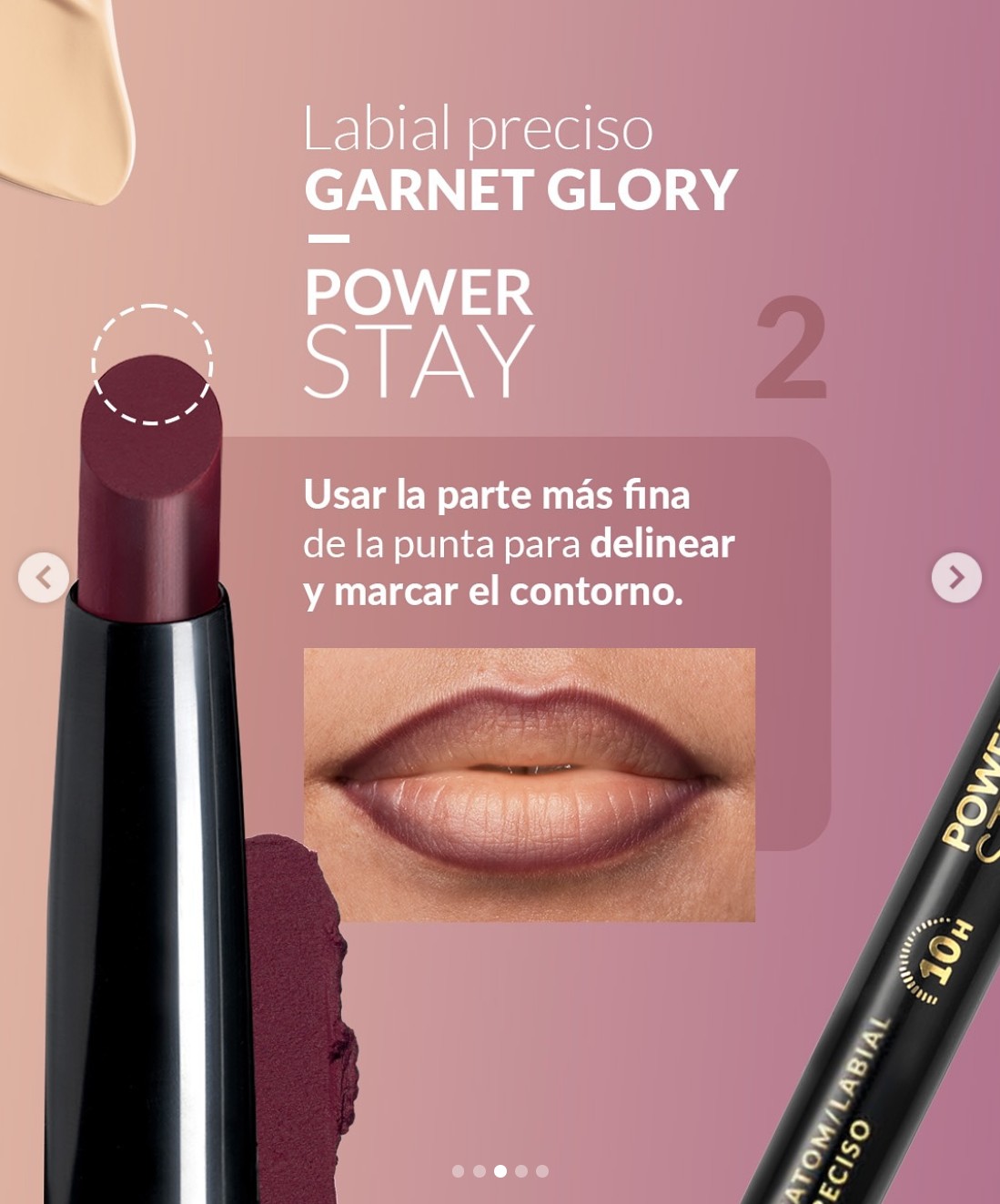 POWER STAY LABIAL MATE PRECISO 10H TONO GARNET GLORY- AVON - 3