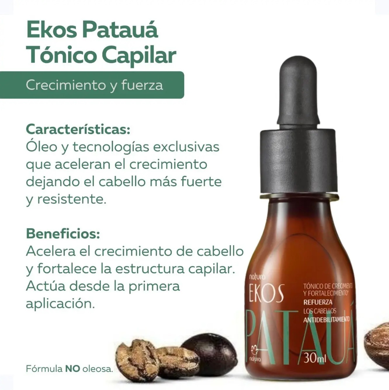 TÓNICO CAPILAR ANTICAÍDA DE CABELLO PATAUÁ EKOS 30 ML TODODIA - 2