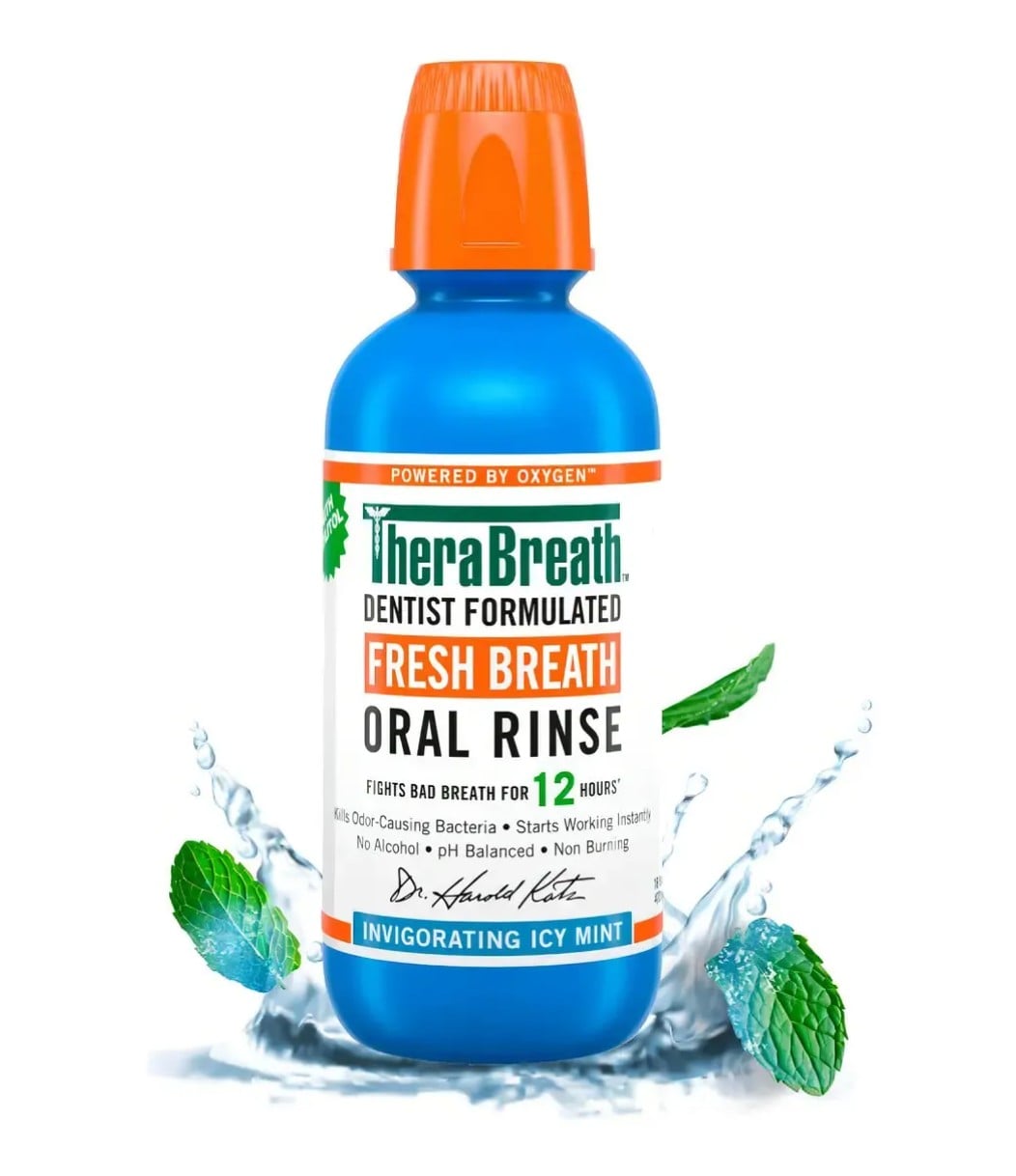 ENJUAGUE BUCAL SIN ALCOHOL 473 ML 12H THERABREATH MENTA FRESCA - 1