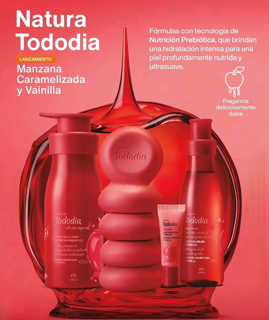 SET REGALO MANZANA CARAMELIZADA Y VAINILLA X4 - NATURA - 3