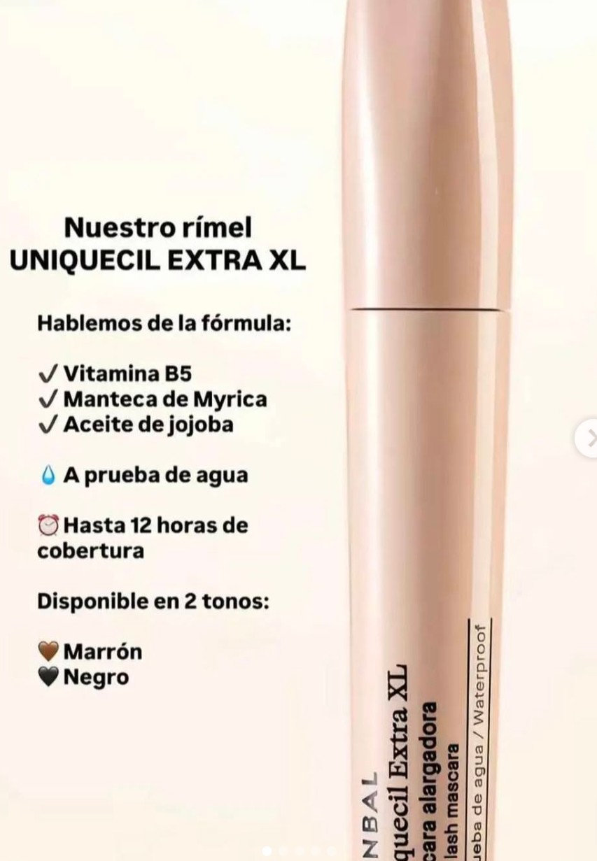 MASCARA DE PESTAÑA ALARGADOR A PRUEBA DE AGUA UNIQUECIL EXTRA XL NEGRO - 4