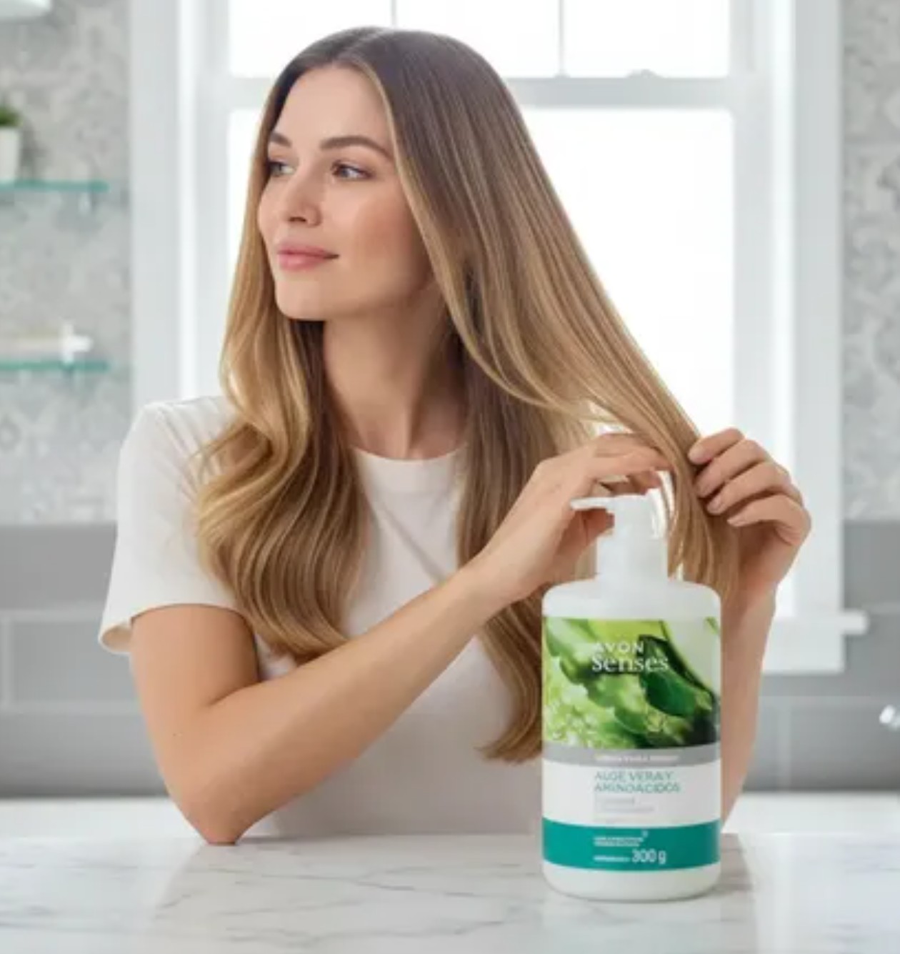 SENSES CREMA PARA PEINAR DE ALOE VERA Y AMINOÁCIDOS 300G AVON - 2