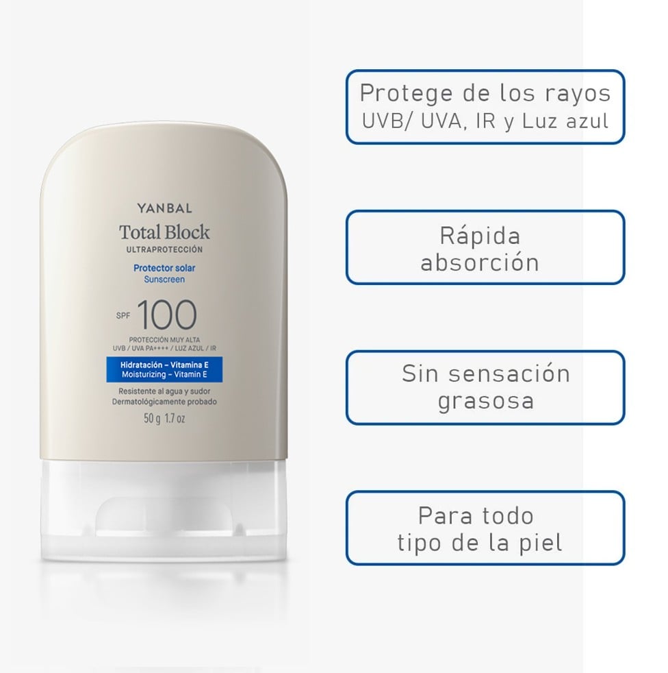 PROTECTOR SOLAR TOTAL BLOCK SPF 100  YANBAL - 2