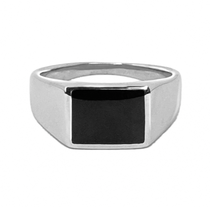 ANILLO RECT NEGRO | RIN-05 - 1