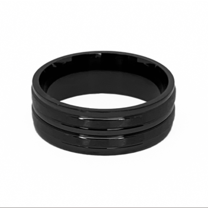 ANILLO DOBLE NEGRO | RIN-06 - 1