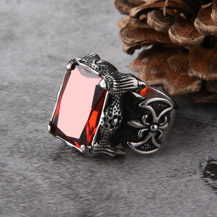 ANILLO DRAGON HEART PLATEADO | RIN-14 - 2