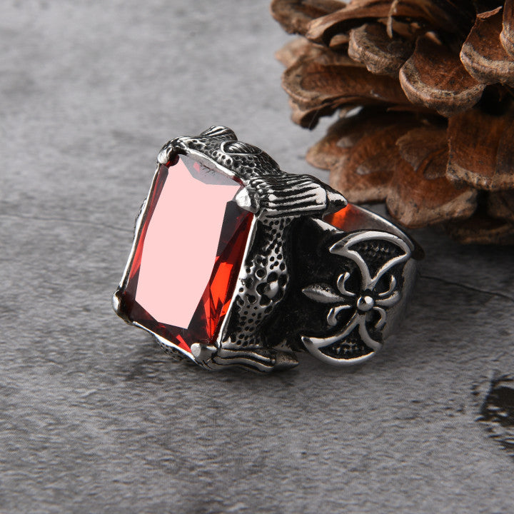 ANILLO DRAGON HEART PLATEADO | RIN-14 - 2