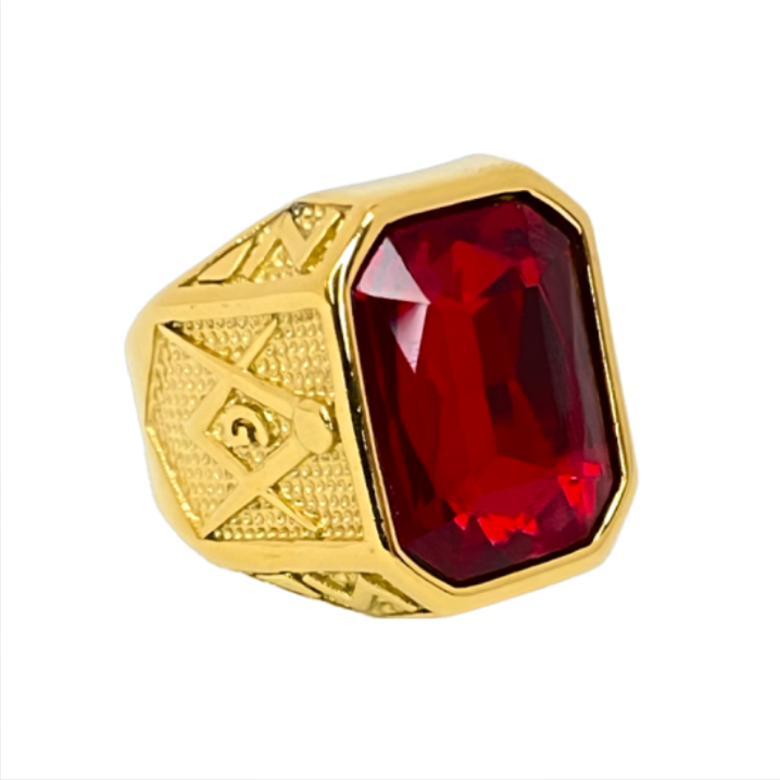 ANILLO RUBI DORADO | RIN-22 - 1