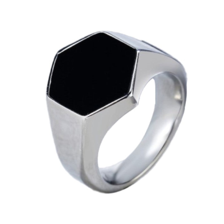 ANILLO HEX PLATEADO | RIN-24 - 1