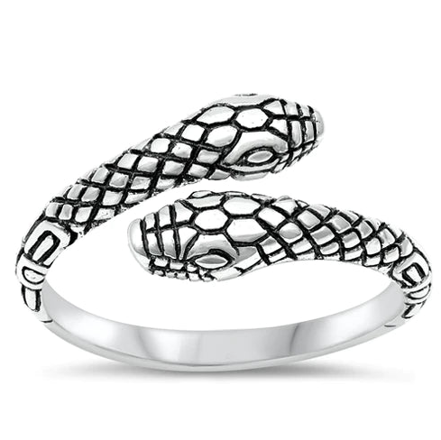 ANILLO SLIM SNAKE PLATEADO | RIN-61 - 1