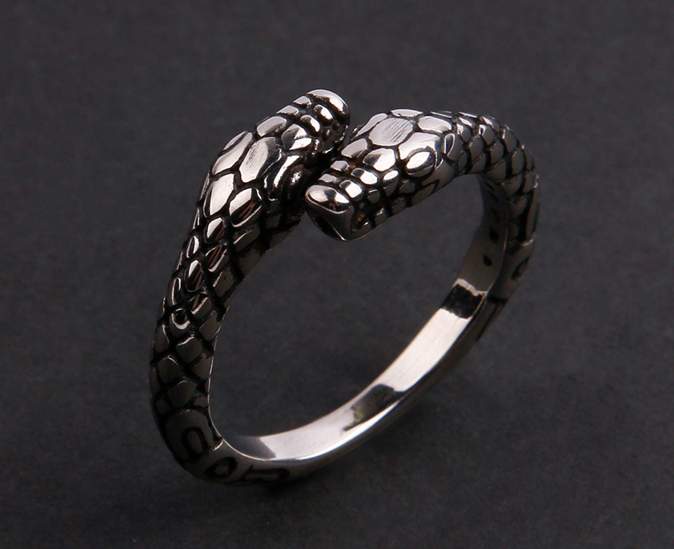 ANILLO SLIM SNAKE PLATEADO | RIN-61 - 2