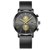 RELOJ HANNAH MARTIN - ELEGANTE 
NEGRO CON DORADO | HAN-68 - 1