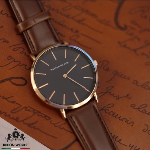 RELOJ ORIGINAL HANNAH MARTIN - ELEGANTE Y CASUAL - NEGRO| HAN-98 - 2