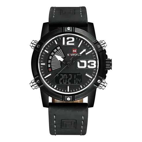 RELOJ NAVIFORCE ORIGINAL ELEGANTE Y CASUAL - NEGRO |NAV-108 - 1