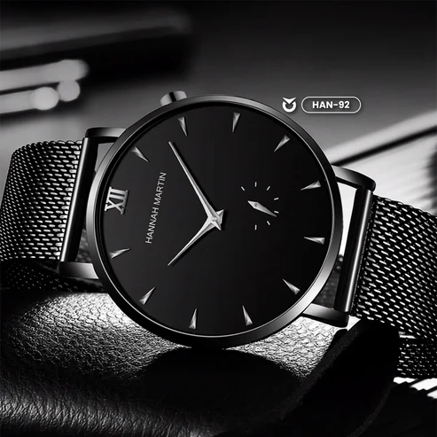 RELOJ ORIGINAL HANNAH MARTIN - ELEGANTE Y CASUAL - NEGRO| HAN-92 - 2