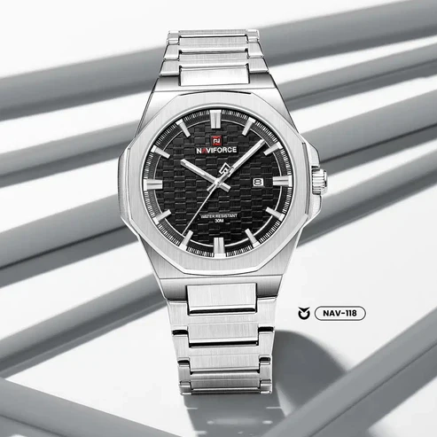 RELOJ ORIGINAL NAVIFORCE - ELEGANTE Y CASUAL - PLATEADO | NAV-118 - 2