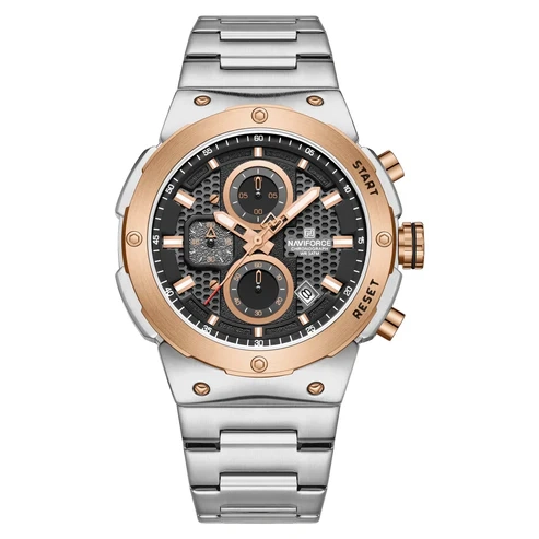 RELOJ NAVIFORCE NF8072 ORIGINAL ELEGANTE -PLATEADO  | NAV-121 - 1