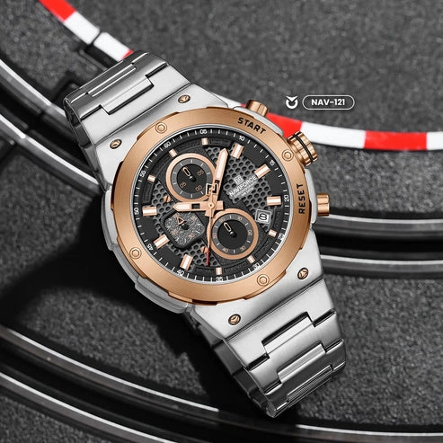 RELOJ NAVIFORCE NF8072 ORIGINAL ELEGANTE -PLATEADO  | NAV-121 - 2