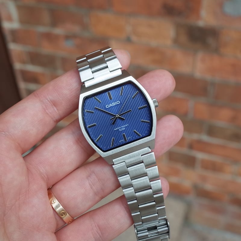 RELOJ CASIO MTP-B140D PLATEADO CON AZUL
 | CAS-86 - 2