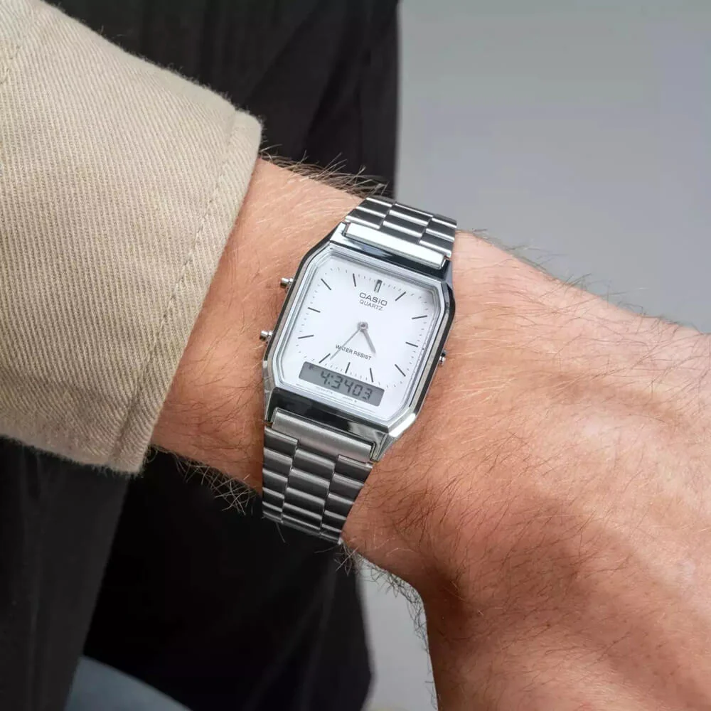 RELOJ CASIO AQ-230A PLATEADO| CAS-52 - 2