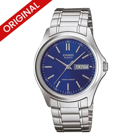 RELOJ CASIO ORIGINAL MTP-1239D PLATEADO CON AZUL
| CAS-55 - 1