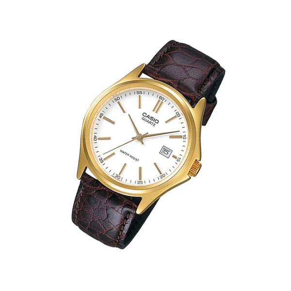 MTP-1183 | RELOJ CASIO HOMBRE DE CUERO DORADO | CAS-110 - 2