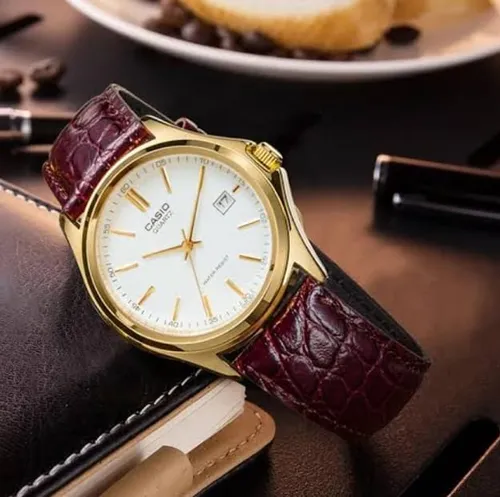MTP-1183 | RELOJ CASIO HOMBRE DE CUERO DORADO | CAS-110 - 4