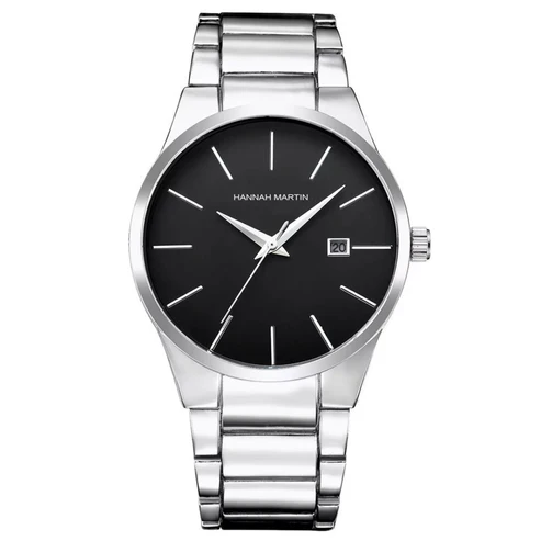 RELOJ HANNAH MARTIN PARA HOMBRE ELEGANTE PLATEADO| HAN-104 - 1