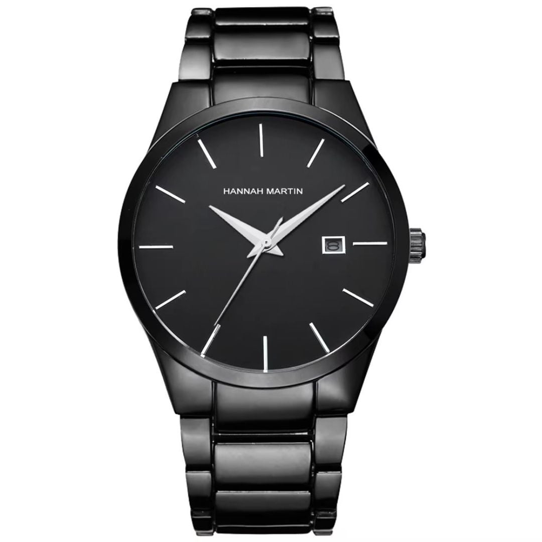 RELOJ HANNAH MARTIN PARA HOMBRE ELEGANTE NEGRO | HAN-103 - 1