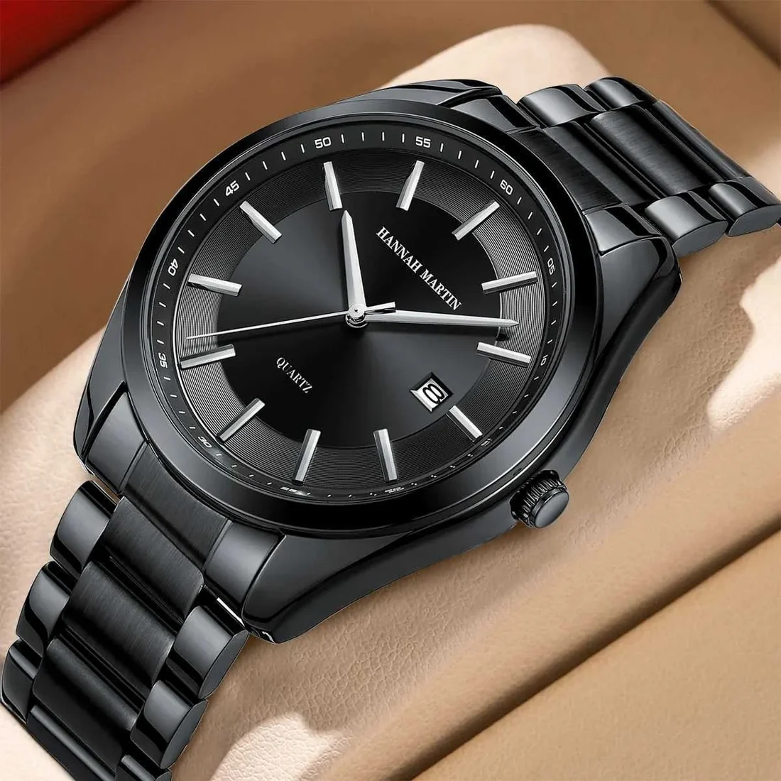 RELOJ HANNAH MARTIN PARA HOMBRE - ELEGANTE Y CASUAL - NEGRO | HAN-105 - 2