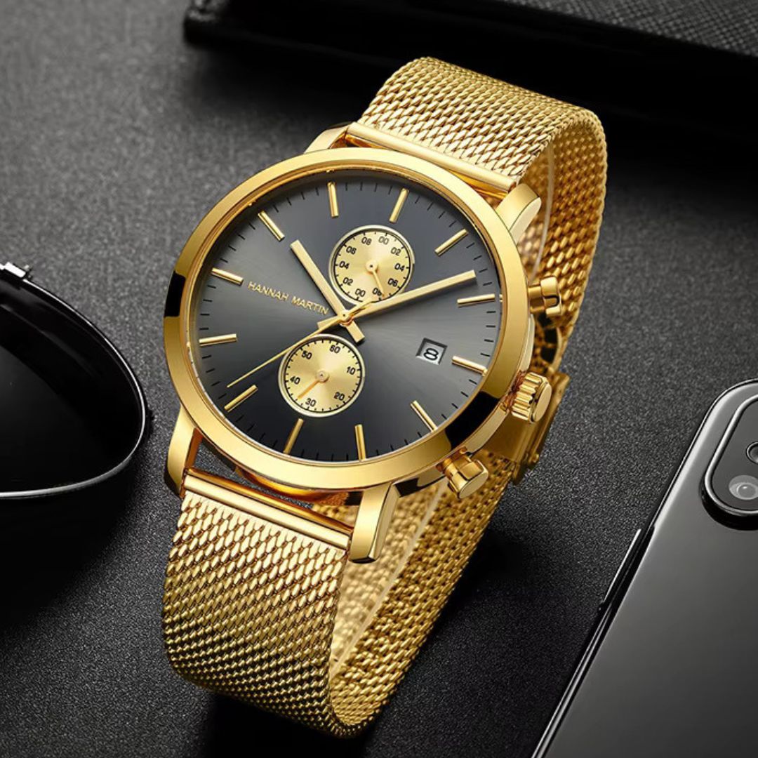 RELOJ HANNAH MARTIN PARA HOMBRE - ELEGANTE Y CASUAL - NEGRO | HAN-91 - 2