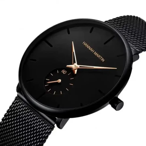 RELOJ HANNAH MARTIN PARA HOMBRE HM-100G - ELEGANTE Y CASUAL - NEGRO | HAN-99 - 2