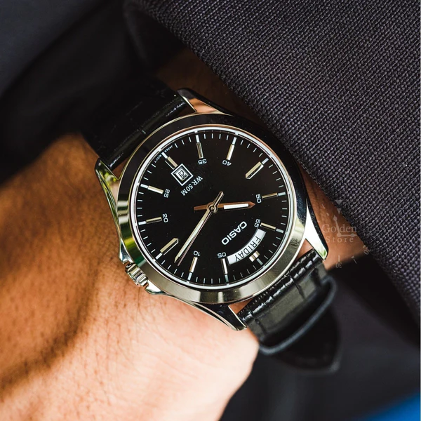 MTP-1370 | RELOJ CASIO PARA HOMBRE DE CUERO NEGRO | CAS-124 - 2