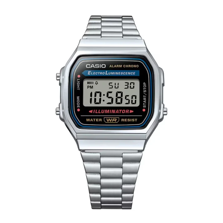 A168W | RELOJ CASIO VINTAGE PARA HOMBRE DE ACERO PLATEADO | CAS-147 - 1